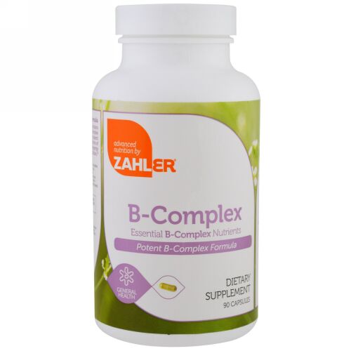 Zahler, B複合体、必須B複合体栄養素、90カプセル (Discontinued Item)