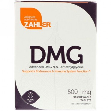 Zahler, DMG、高度なDMG N, N-ジメチルグリシン、500 mg、90チュアブル錠