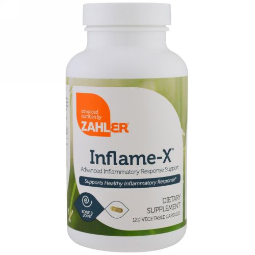Zahler, インフレームX、高度な炎症反応のサポート、120植物性カプセル
