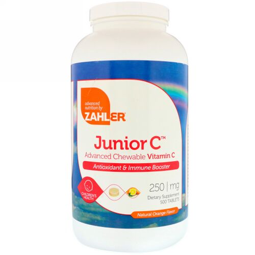 Zahler, ジュニアC、先進的なチュアブルビタミンC、天然オレンジフレーバー、250 mg、500錠 (Discontinued Item)