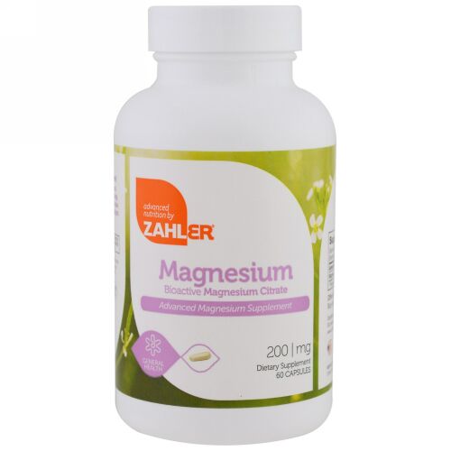 Zahler, Magnesium, 200 mg, 60 Capsules (Discontinued Item)