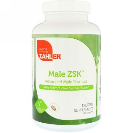 Zahler, メールZSK、先進的な男性用フォーミュラ、180錠 (Discontinued Item)