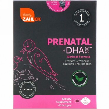 Zahler, Prenatal（妊婦用）＋DHA 300、ソフトジェル60粒