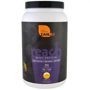 Zahler, Reach Whey Protein, High Protein and no sugar protein shake, Vanilla, Kosher, 2.2 lb (989 g) (Discontinued Item)