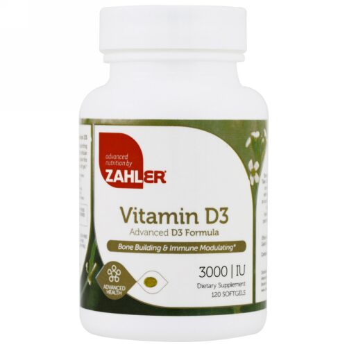 Zahler, Vitamin D3, Advanced D3 Formula, 3,000 IU, 120 Softgels (Discontinued Item)