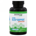 Zenwise Health, メラトニン入りカーミングスリープサポート、植物性カプセル60粒