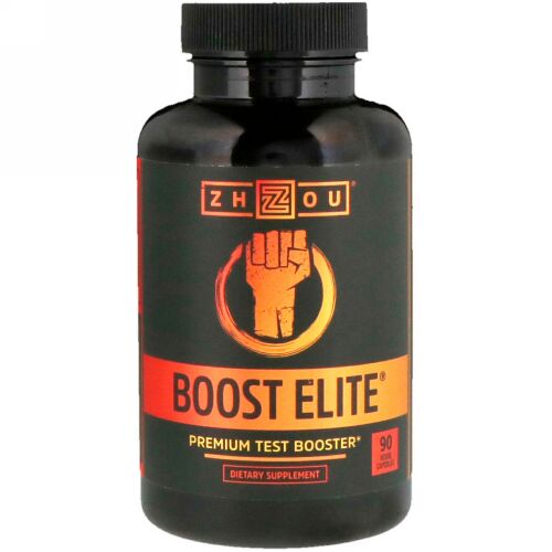 Zhou Nutrition, ブーストエリート、高品質テスタステロン促進剤、植物性カプセル90粒 (Discontinued Item)