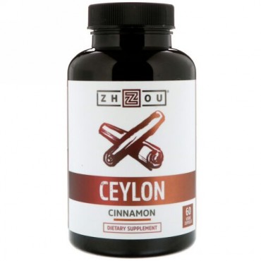 Zhou Nutrition, セイロンシナモン、60ベジカプセル (Discontinued Item)