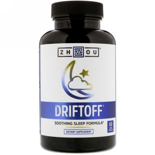 Zhou Nutrition, ドリフトオフ、心地良い睡眠フォーミュラ、60野菜カプセル (Discontinued Item)