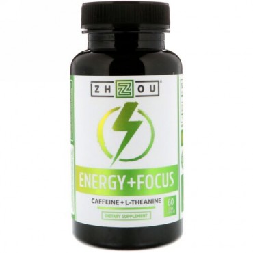 Zhou Nutrition, エナジー + フォーカス, ベジタリアンカプセル60錠 (Discontinued Item)