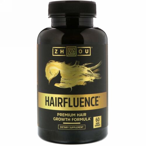 Zhou Nutrition, ヘアフルエンス、プレミアムヘアグロースフォーミュラ、ベジカプセル60錠