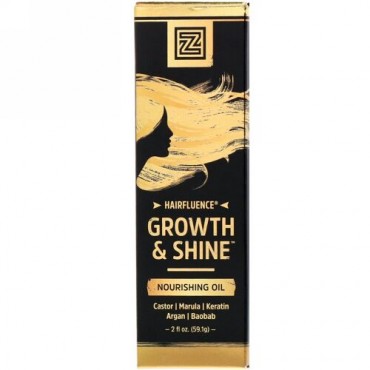 Zhou Nutrition, ヘアフルエンス、グロース＆シャイン栄養オイル、2 fl oz (59.1 g) (Discontinued Item)