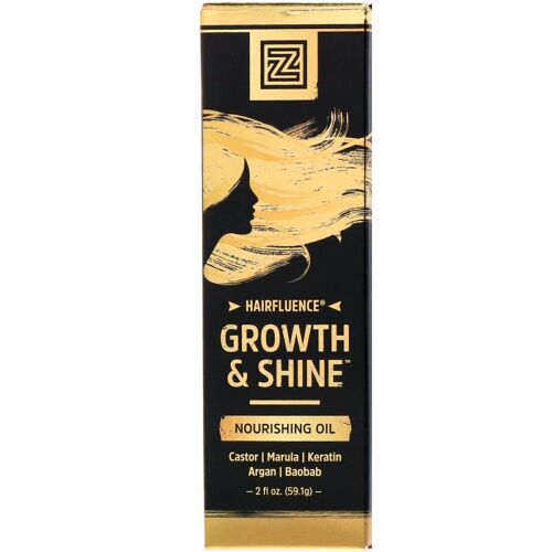 Zhou Nutrition, ヘアフルエンス、グロース＆シャイン栄養オイル、2 fl oz (59.1 g) (Discontinued Item)