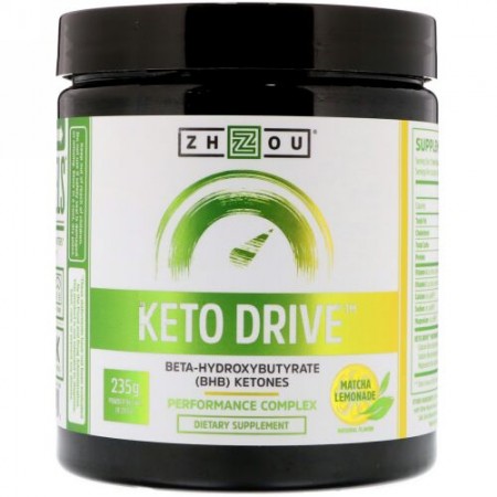 Zhou Nutrition, ケトドライブ、抹茶レモネード、8.29 oz (235 g)