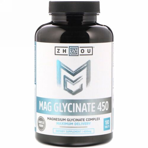 Zhou Nutrition, マググリシネート450、450mg、180錠