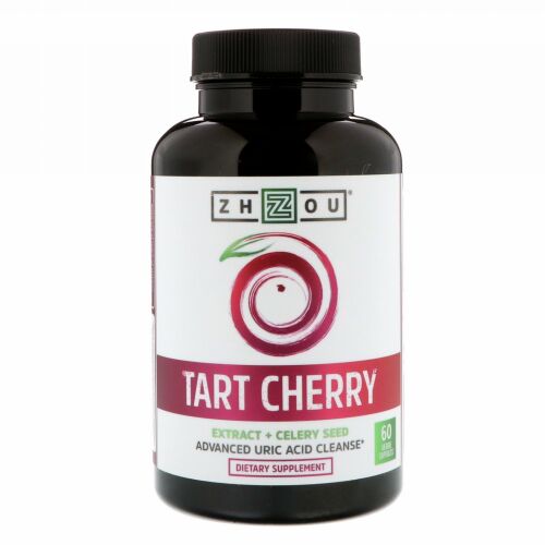 Zhou Nutrition, タルトチェリーエキス + セロリシード、ベジカプセル 60錠