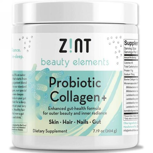 Zint, Probiotic Collagen +, For Skin, Hair, Nails, Gut, 7.19 oz (204 g) (Discontinued Item)