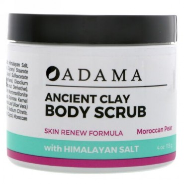Zion Health, アダマ、古代のクレイAdama, Ancient Clay, Body Scrub, Moroccan Pear, 4 oz (113 g) (Discontinued Item)