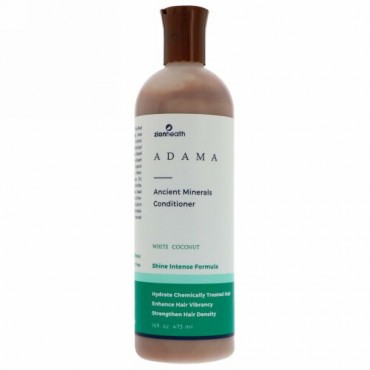 Zion Health, アダマ、エンシェント・ミネラルズ・コンディショナー、ホワイトココナッツ、16 液量オンス (473 ml)
