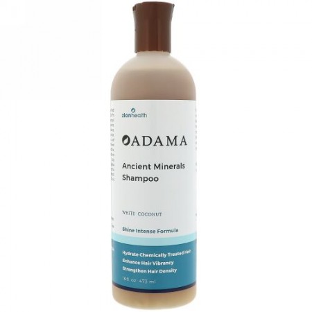 Zion Health, Adama, 古代ミネラルのシャンプー、ホワイト・ココナッツ 16 オンス (473 ml)