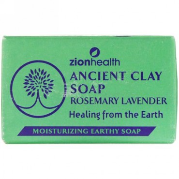 Zion Health, Ancient Clay Soap, Rosemary Lavender, 6 oz (170 g) (Discontinued Item)