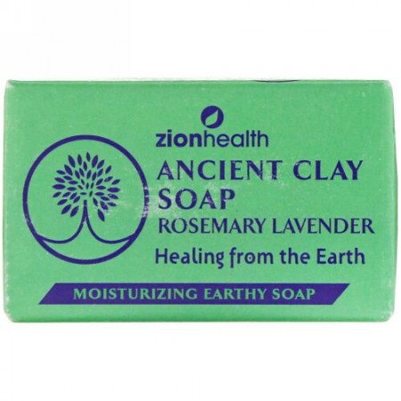 Zion Health, Ancient Clay Soap, Rosemary Lavender, 6 oz (170 g) (Discontinued Item)