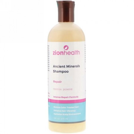 Zion Health, 古代ミネラルシャンプー、修復、バニラジャスミン、16 fl oz (473 ml) (Discontinued Item)