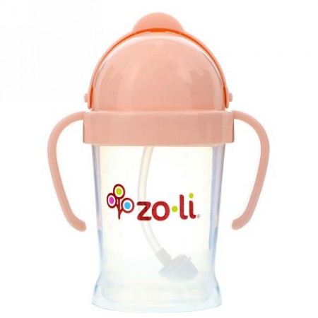 Zoli, ボット、ストローマグ、ブラッシュピンク、6オンス (Discontinued Item)