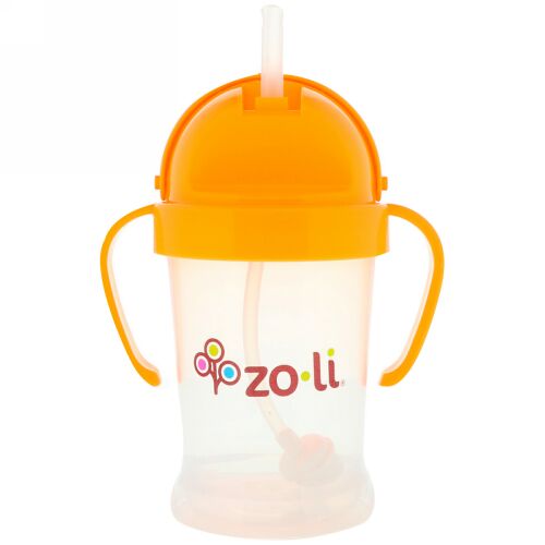 Zoli, ボット、ストローシッピーカップ、オレンジ、6 oz (Discontinued Item)