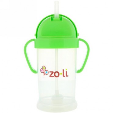 Zoli, ボットXL、ストローシッピーカップ、グリーン、9 oz (Discontinued Item)