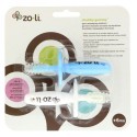 Zoli, Chubby Gummy, Gum Massaging Teethers, Blue & White, +6mo, 2 Pieces (Discontinued Item)