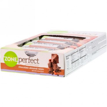 ZonePerfect, Nutrition Bars, Chocolate Almond Raisin, 12 Bars, 1.76 oz (50 g) Each