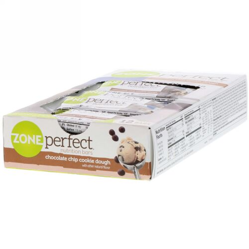 ZonePerfect, ニュートリッションバー、チョコレートチップクッキー生地、12本、各1.58 oz (45 g)