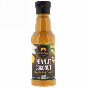 deSIAM, Thai Satay Sauce, Peanut & Coconut, Mild, 8.4 fl oz (250 ml) (Discontinued Item)