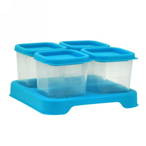 i play Inc., グリーンスプラウツ、フレッシュ・ベビーフード、グラスキューブ、アクア、4パック、各4オンス (118 ml) (Discontinued Item)