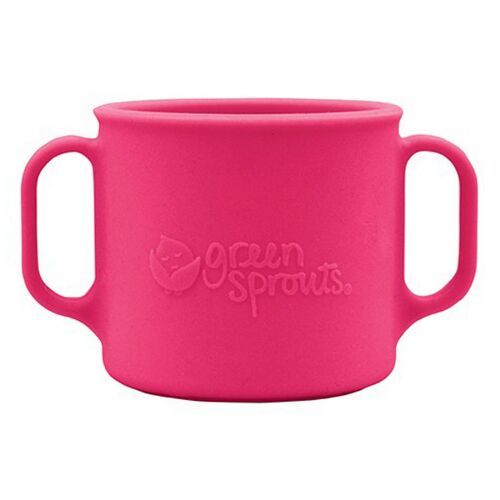i play Inc., グリーンスプラウト、 教育カップ、 12ヶ月+、 ピンク、 7 oz (207 ml) (Discontinued Item)